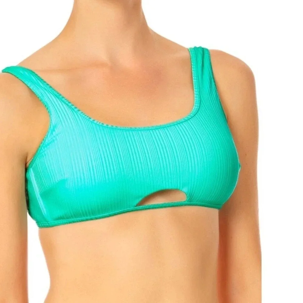 Nobo Peekaboo Bikini Bralette Swim Top Mint Green